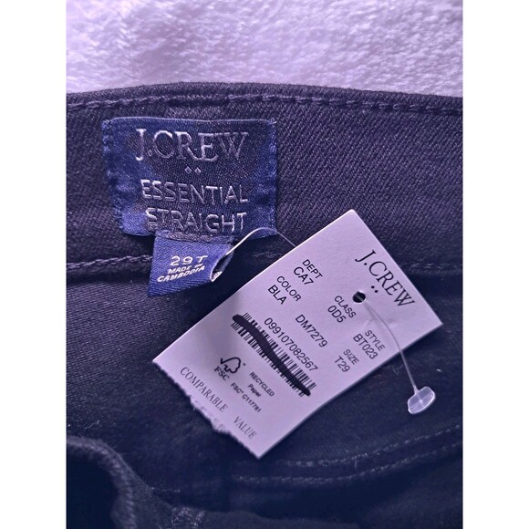 J. Crew Tall Essential Straight Jean In All Day Stretch Black BT023 T29 NWT - Picture 8 of 12